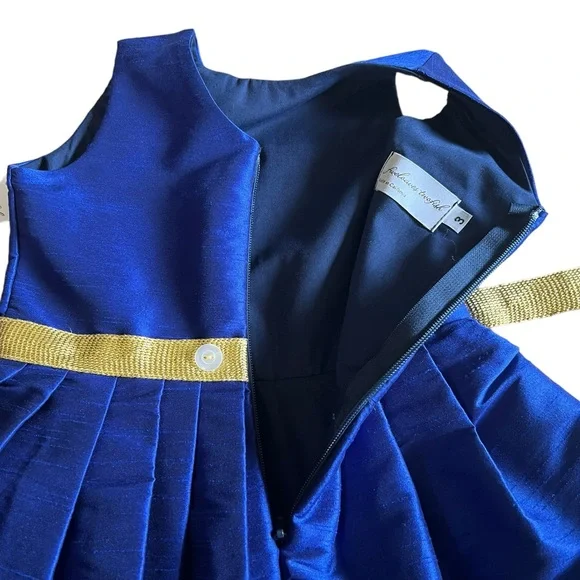NWT FIVELOAVES TWOFISH x Nordstrom Girls 3 Blue Sleeveless Dress Made in CA, USA - Picture 5 of 11